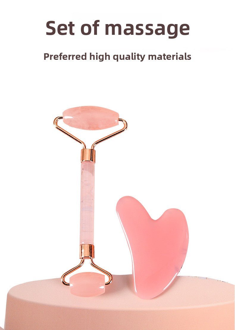 Rose crystal roller facial massage non - jade beauty stick - BrandedPieces' shop