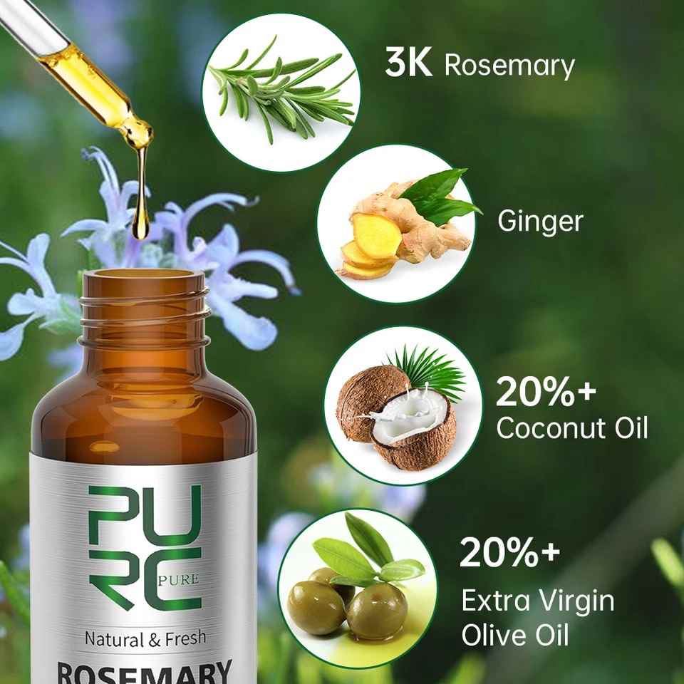 Rosemary Oil Hair Growth Products Ginger Anti Loss Fast - BrandedPieces' shop
